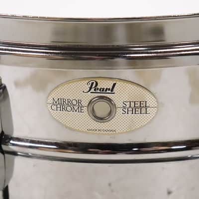 Pearl 5.5x14" Chrome 8 Lug Steel Shell Snare Drum image 2