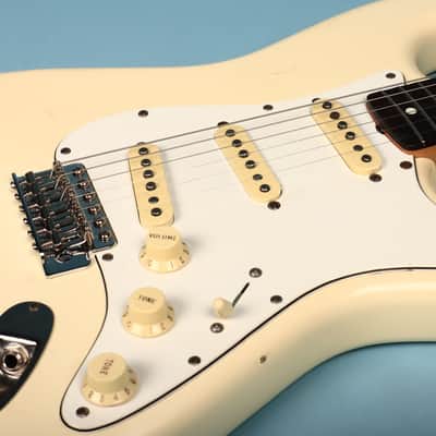 1986 Squier White Japan Stratocaster Electric Guitar image 7