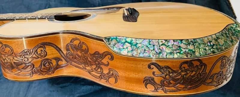 Blueberry Handmade Acoustic Dreadnought Guitar Celtic Motif - built to order image 1