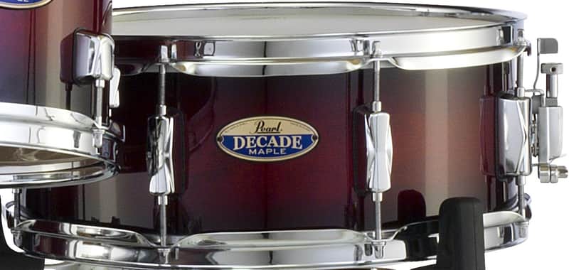 Pearl Decade Maple 14x5.5" Deep Red Burst Lacquer Kit Snare Drum | #261 | NEW | WorldShip | Authorized Dealer image 1