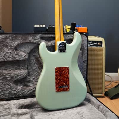 2024 Fender LTD American Pro II Thinline Surf Green Transparent Stratocaster FSR Limited Edition image 8