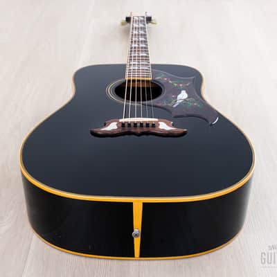 1984 Gibson Dove Vintage Dreadnought Acoustic Guitar Ebony w/ Case image 12