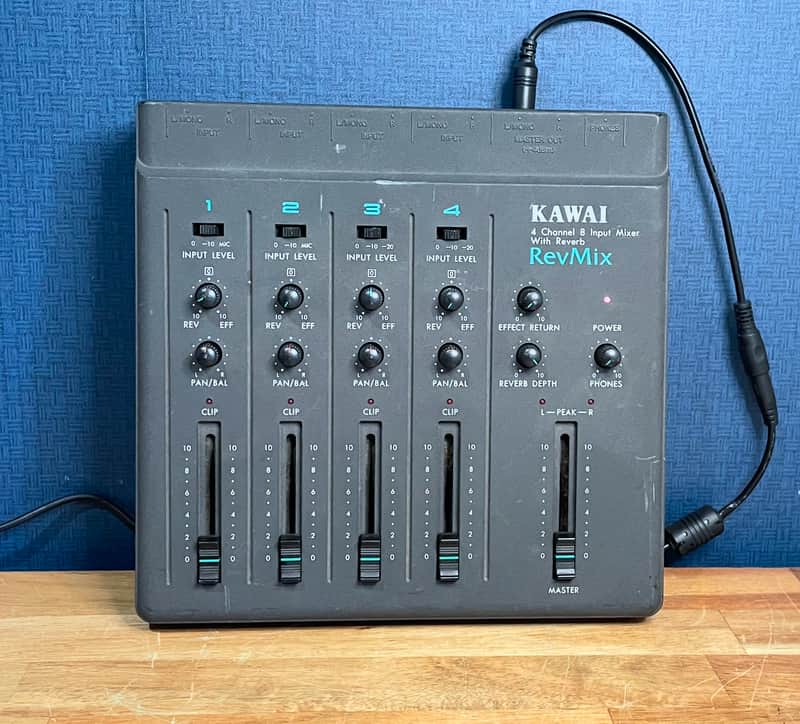 Kawai RevMix 4 Channel 8 Input Analog Mixer On-Board Reverb Effects image 1