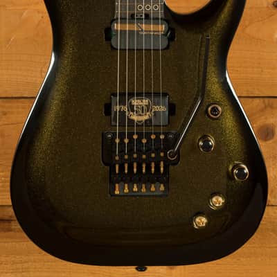 Schecter C-1 FR S 50th Anniversary - Ebony - Gold Burst image 9