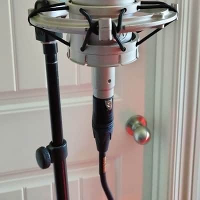 Audio-Technica AT4047/SV Large-Diaphragm Side-Address Cardioid Condenser Microphone 2010s - Silver image 2