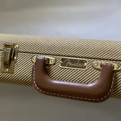 2004 G&G Fender USA Deluxe Stratocaster Telecaster 50th Anniversary Hardshell Guitar Case Orange Interior image 12