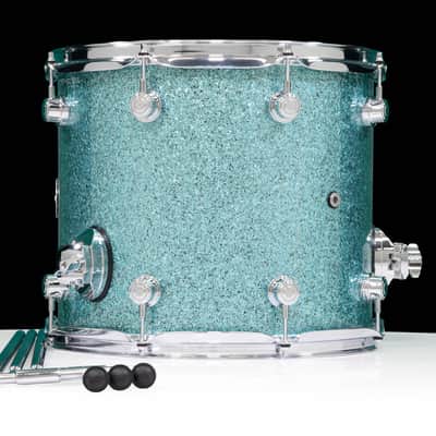 DW Performance Series 12x14 Floor Tom - Aqua Glass image 2