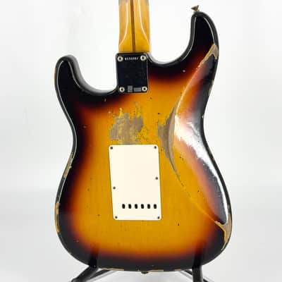 2023 Fender Custom Shop ’56 Heavy Relic Stratocaster – 3 Tone Sunburst image 8