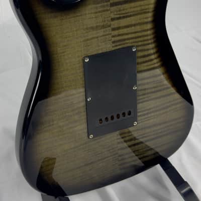 Unbranded Strat Style Electric Guitar Body - Grey / Green Flame Maple image 11