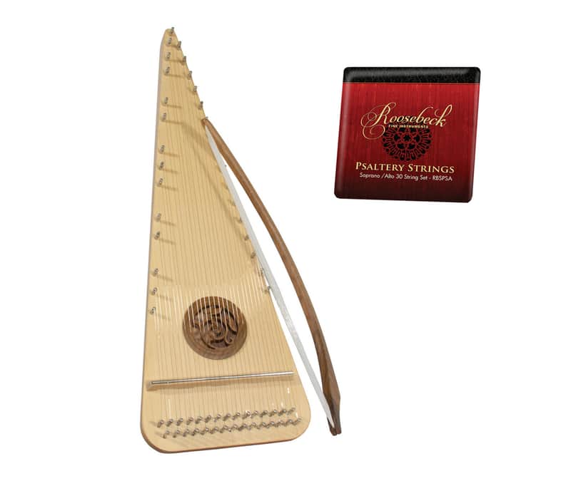 Roosebeck Alto Rounded Psaltery w/ Bow & Extra String Set - Right Hand image 1