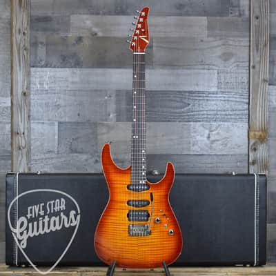 Tom Anderson Angel with Hardshell Case - Fire Burst with Binding image 14