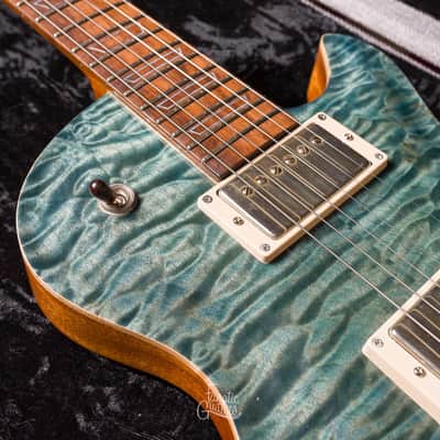 Patrick James Eggle Macon Single Cut - Island Blue Burst #30370 Second Hand image 8