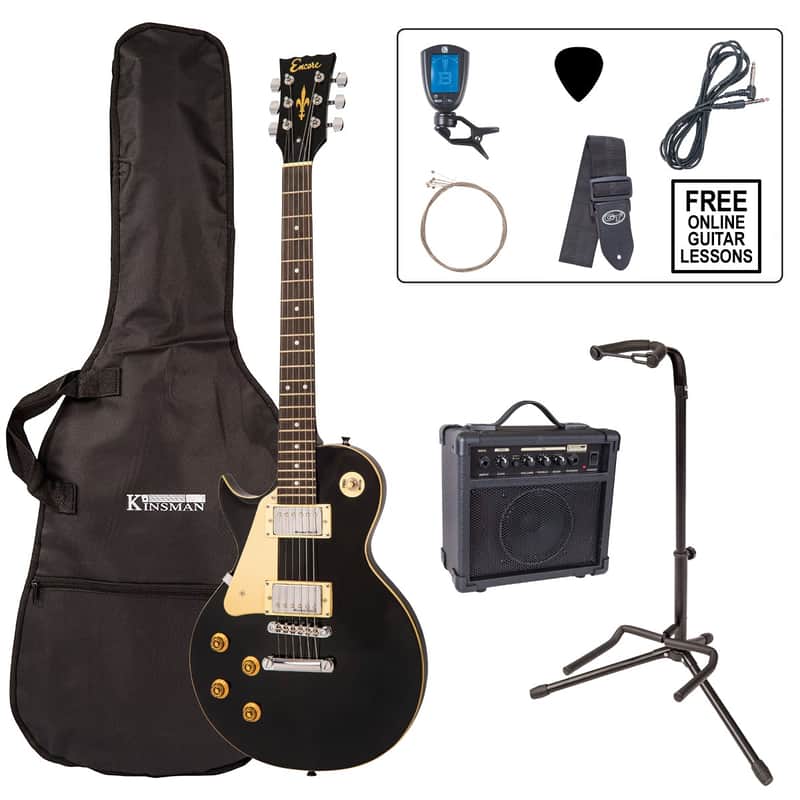 Encore E99 Electric Guitar Pack ~ Left Hand Gloss Black image 1
