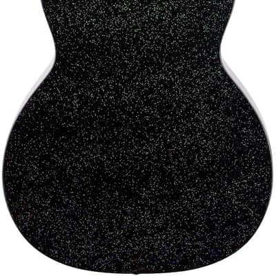 Luna Aurora Borealis 3/4 Acoustic Guitar, Black Pearl image 2