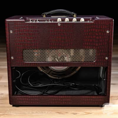 Magnatone Varsity Reverb Point-To-Point 15W 1x12” Combo Amp – Cathedral Burgundy image 7