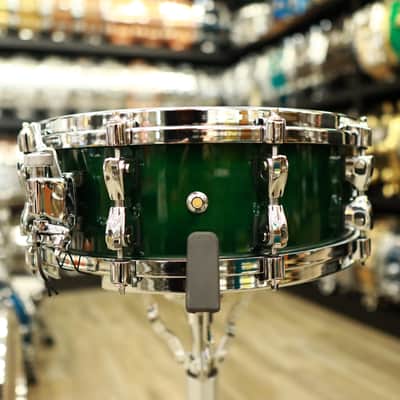Tama Starphonic Maple 5x14" 2023 Ltd. Snare Drum (Emerald Figured Maple) image 5