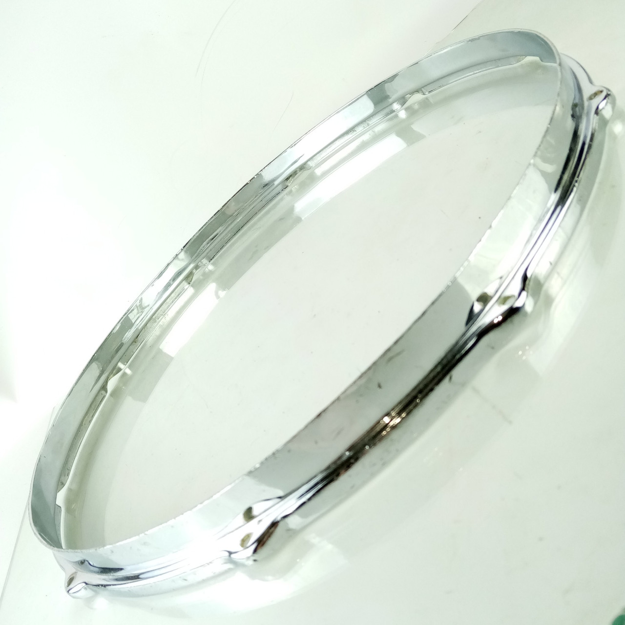 Leedy 16" COB Double-Flange 10-Lug Snare/Tom Drum Batter Rim/Hoop Chrome-Brass — main photograph