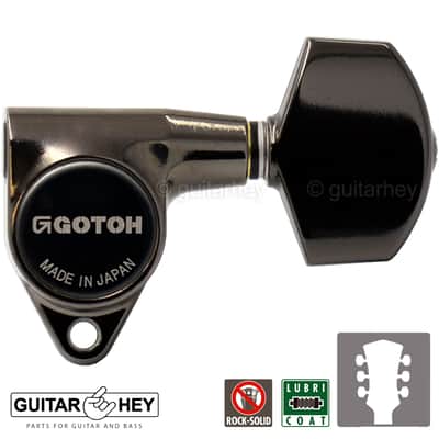 Gotoh SG301-01 Machine Head Set L3+R3 w/ screws - 3X3 Tuners  Pegs - COSMO BLACK