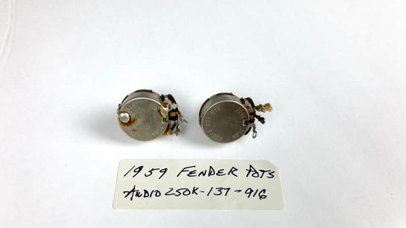 1959 Fender Pots-Potentiometers -A 250k 137-916 Telecaster Esquire Precision Bass Duo-Sonic Musicmaster image 1