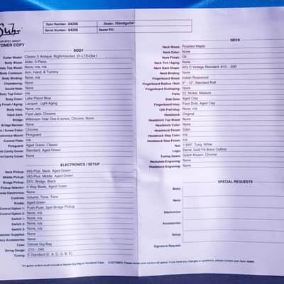 SUHR CLASSIC S VINTAGE LIMITED EDITION LAKE PLACID BLUE image 6