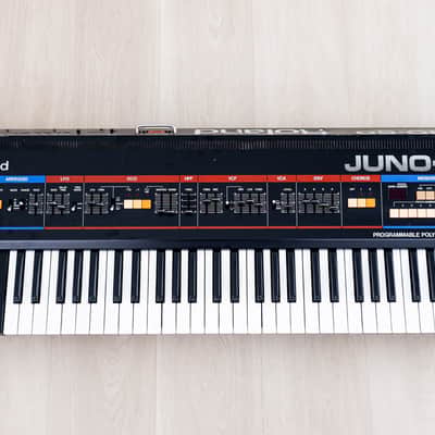 1983 Roland Juno-60 Vintage Analog Synthesizer Keyboard w/ Case, Serviced image 2