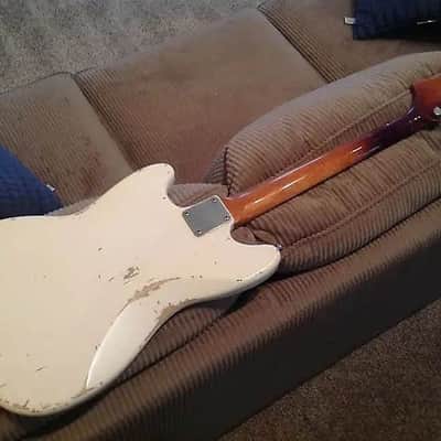 Luthiers Vault Custom Shop Carbonita Mustang Partscaster Relic - Flat Worn White image 10