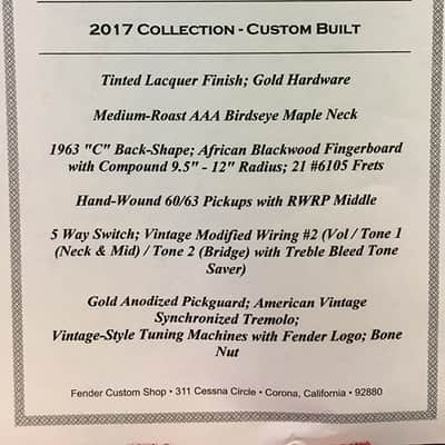 Fender Custom Shop Artisan Claro Walnut Stratocaster image 6