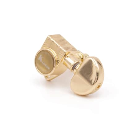 Kluson 3x3 Revolution E-Mount 90deg 20:1 ratio Tuners, Gold image 3