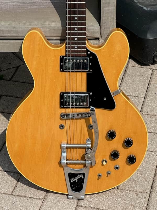 Gibson ES-335 Moog Prototype 1981 - 1-off Blonde Dot Neck w/a Moog Synth built on board made for Roy Clark. image 1