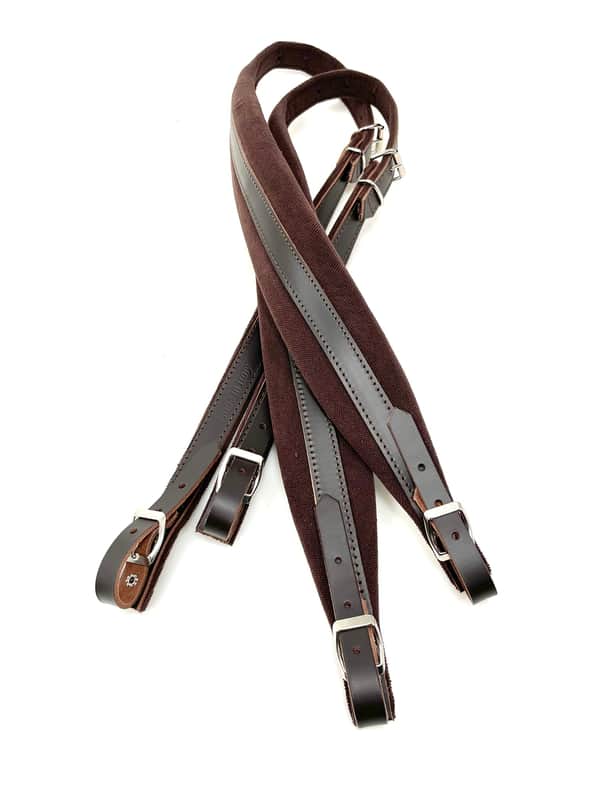 Petosa V-106 Classic Accordion Straps (40"-45.5") Brown image 1
