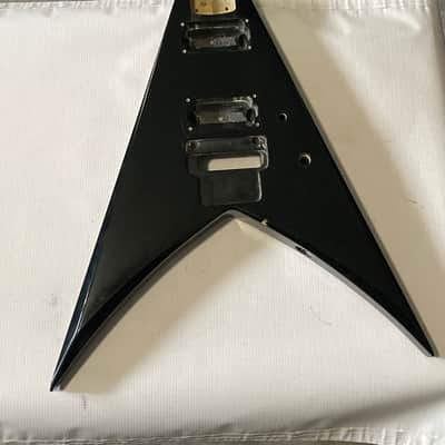 1990's MIJ Jackson Professional King V Black Guitar Body Floyd Tremolo Ready image 5