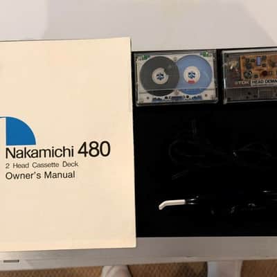 Nakamichi 480 2 head Cassette Deck 1980's - Brushed Silver Front image 7