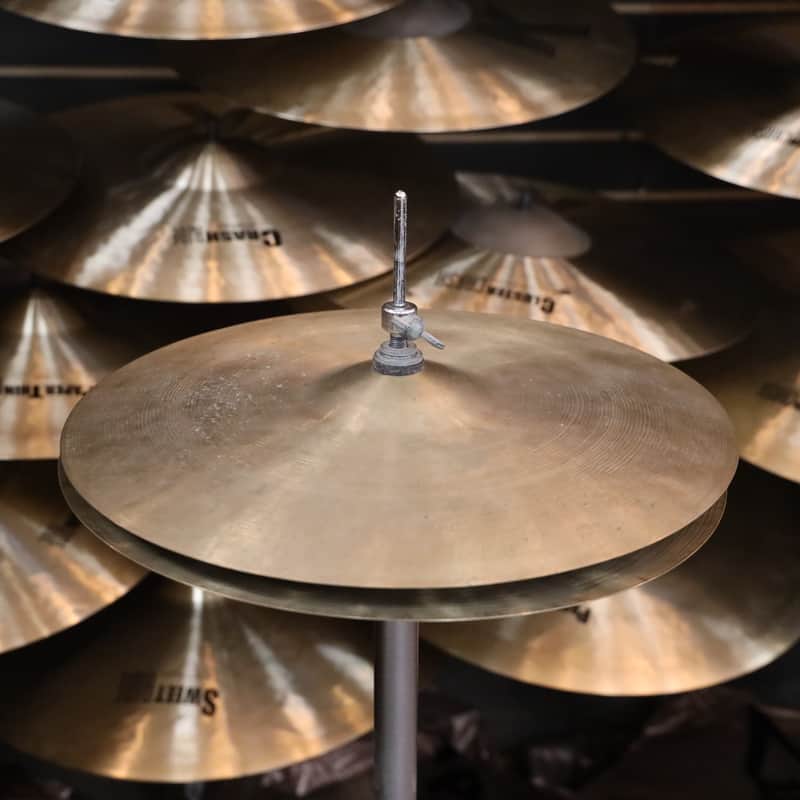 Vintage K. Zildjian Istanbul New Stamp Hi-Hat Pair 14" 884g/894g with Original Bag! image 1