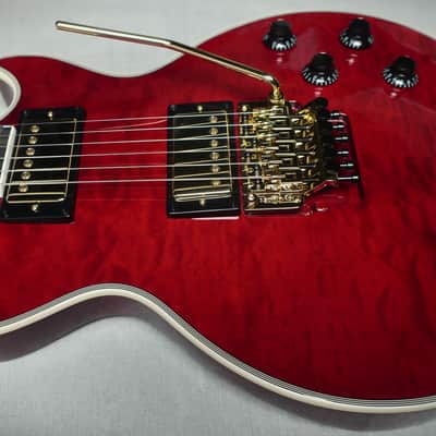 Epiphone Alex Lifeson Les Paul Custom Axcess Quilt - Ruby image 3
