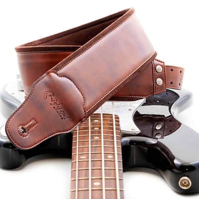 RightOn! Bassman Charm-80 Bass Guitar Strap - Brown