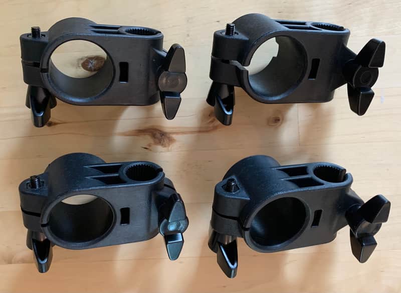NEW- 4X Alesis SURGE/COMMAND Electronic Drum Rack Mount Clamps - 1.5 Inch - 102370013-A Black image 1