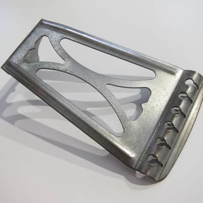 Harmony & Silvertone Flat Top Guitar Tailpiece Authentic Vintage Part Circa-1950s-1960s-Chrome image 2