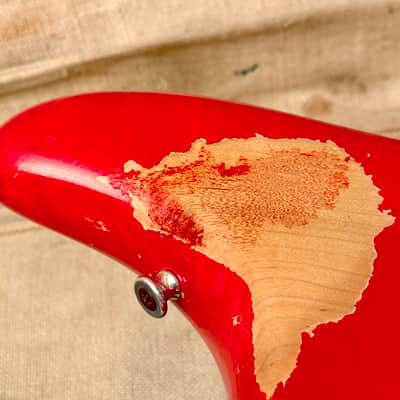 Kustom K-200 Bass Guitar 1968 - Transparent Red image 17