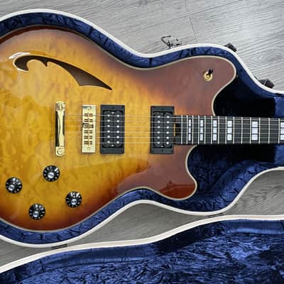 EVH SA-126 Special QM - Tobacco Sunburst EVH SA-126 Special Semi-Hollow Electric guitar - UNPLAYED in Case image 16