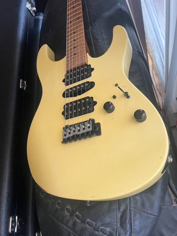 Suhr Modern Antique Vintage Yellow with Roasted Flame Maple Neck, WOW! image 1