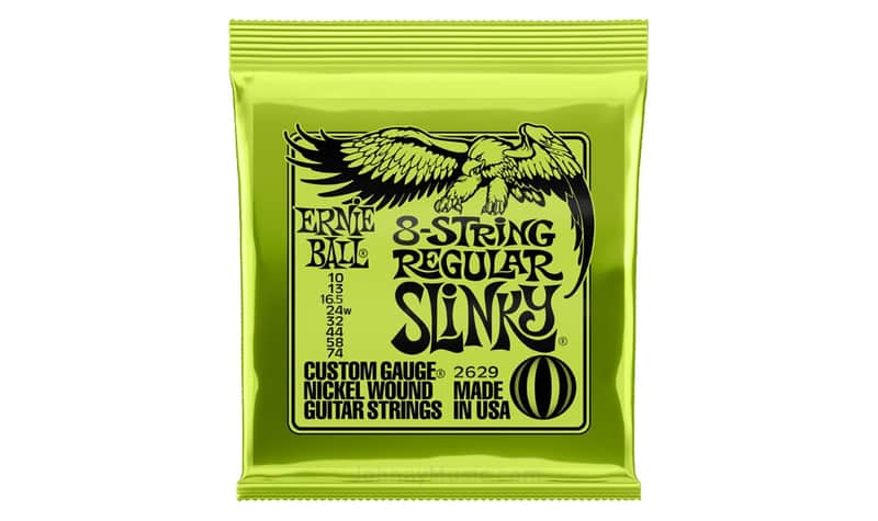 Regular Slinky 8-String Nickel Wound Electric Guitar 10-74 Gauge Extended Range Guitar String Set image 1