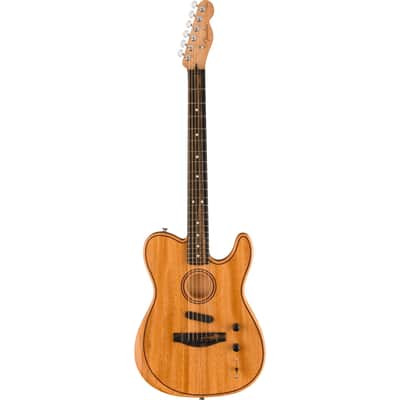 Fender American Acoustasonic Telecaster All-Mahogany EB Natural - Acoustic Guitar image 1