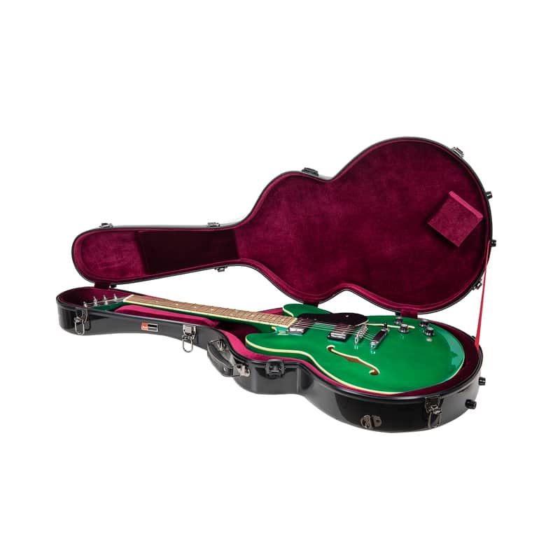 Crossrock 335 Style Electric Guitar Hard Case, Semi-acoustic & Hollow body Case - Black image 1