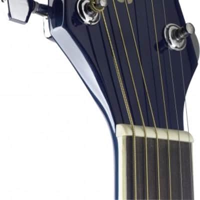 Stagg SA20ACE BLUE Auditorium Cutaway Basswood Top Nato Neck 6-String Acoustic-Electric Guitar image 4