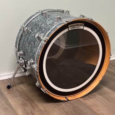 DW Collector's Series Drum Set - 10/12/15/22/14 Blue Abalone Finishply 1999 image 7