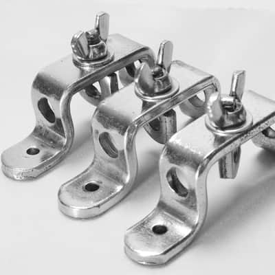 (3) Slingerland Radio King Floor Tom Leg Mounts, Chrome Plated - 1940s to 50's / INSPECTED & TESTED image 6
