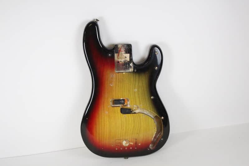 1978 Fender Precision Bass BODY Sunburst ASH Super CLEAN USA 4-Bolt Lightweight 5.2 lbs PBass 1970's Vintage image 1