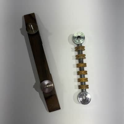 Vintage Gretsch Archtop Control Spacer Roller Bridge | Non-Original Base | 1960s | Natural image 3