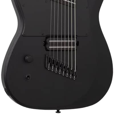 Schecter PT-8 MS Black Ops LH Satin Black Open Pore image 1