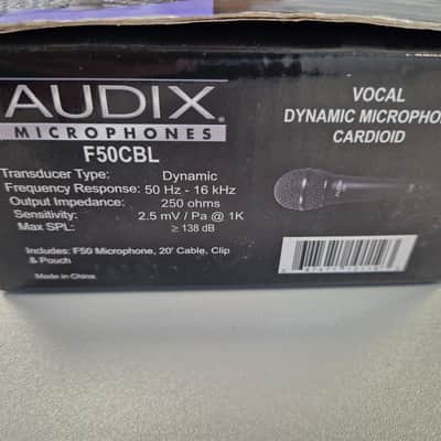 Audix F50CBL Handheld Cardioid Dynamic Microphone - Black image 2